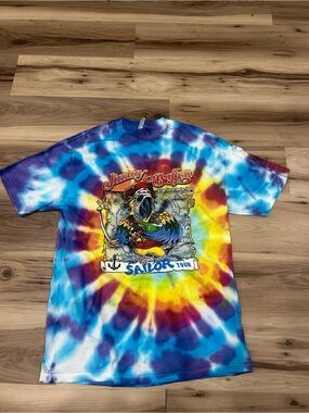 Jimmy Buffett Tie-Dye Sailor Tour Graphic Tee - Multicolor